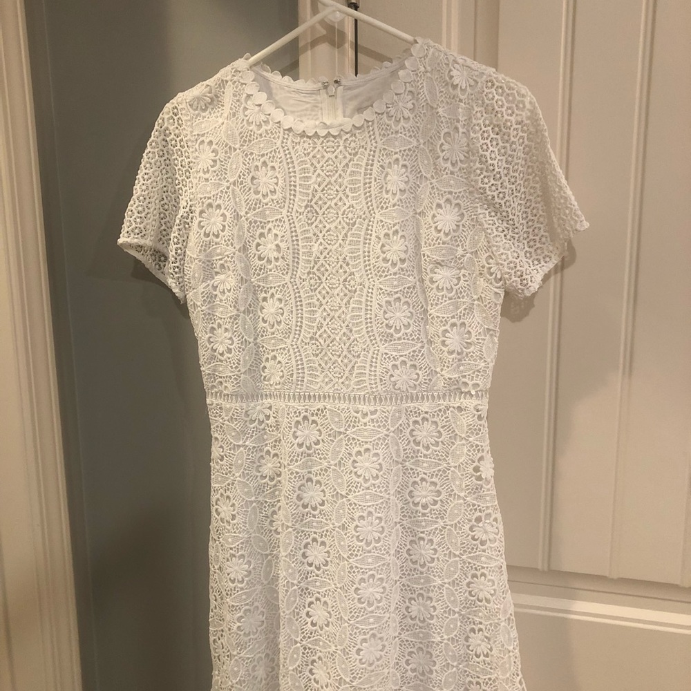 White lace LOFT dress size 2
